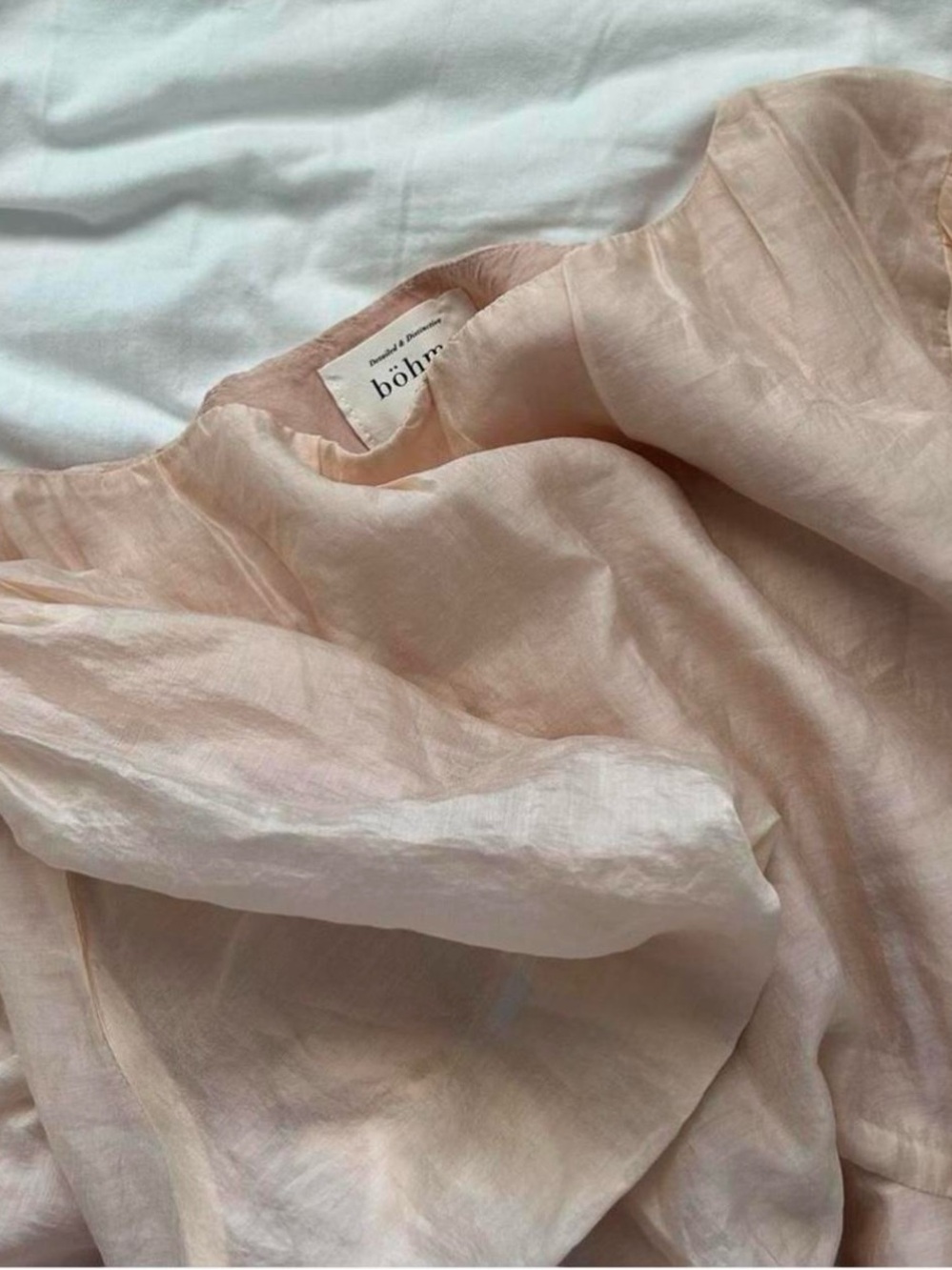 Bohme Light Blush Puff Sleeve Dress - Picture 3 of 7